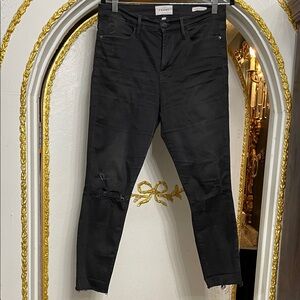 FRAME Distressed Le High Skinny Crop Size 29